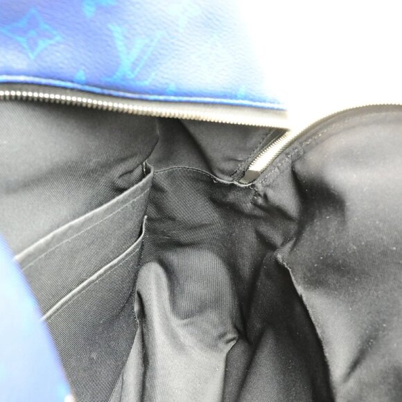 LOUIS VUITTON Discovery Backpack Bag Taigarama Leather Blue SHW M30229 99YG960 - Picture 5 of 16